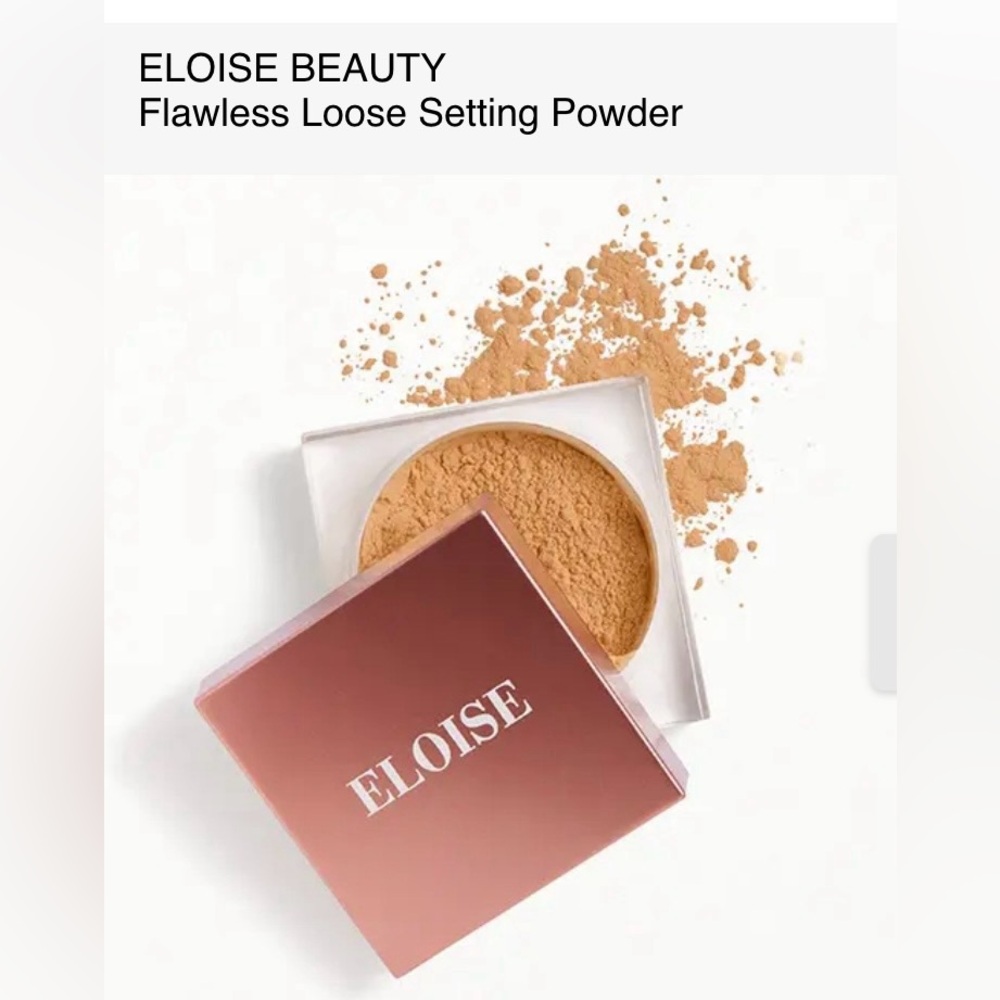 Eloise Beauty Flawless Loose Setting Powder in Deep Caramel. New
